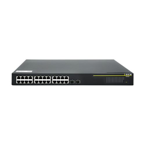 DCN Switch 370W PoE/PoE+ 24x10/100/1000Base-T + 2x1000Base-X SFP, 370 Watt PoE budget